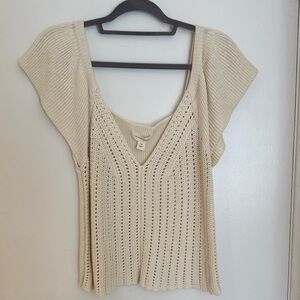 Treasure & Bond Cream Knit Blouse
